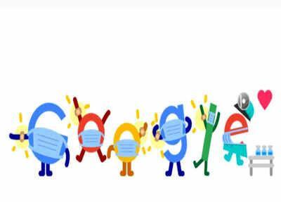 تغییر لوگوی گوگل؛ واکسن و ماسک بزنید